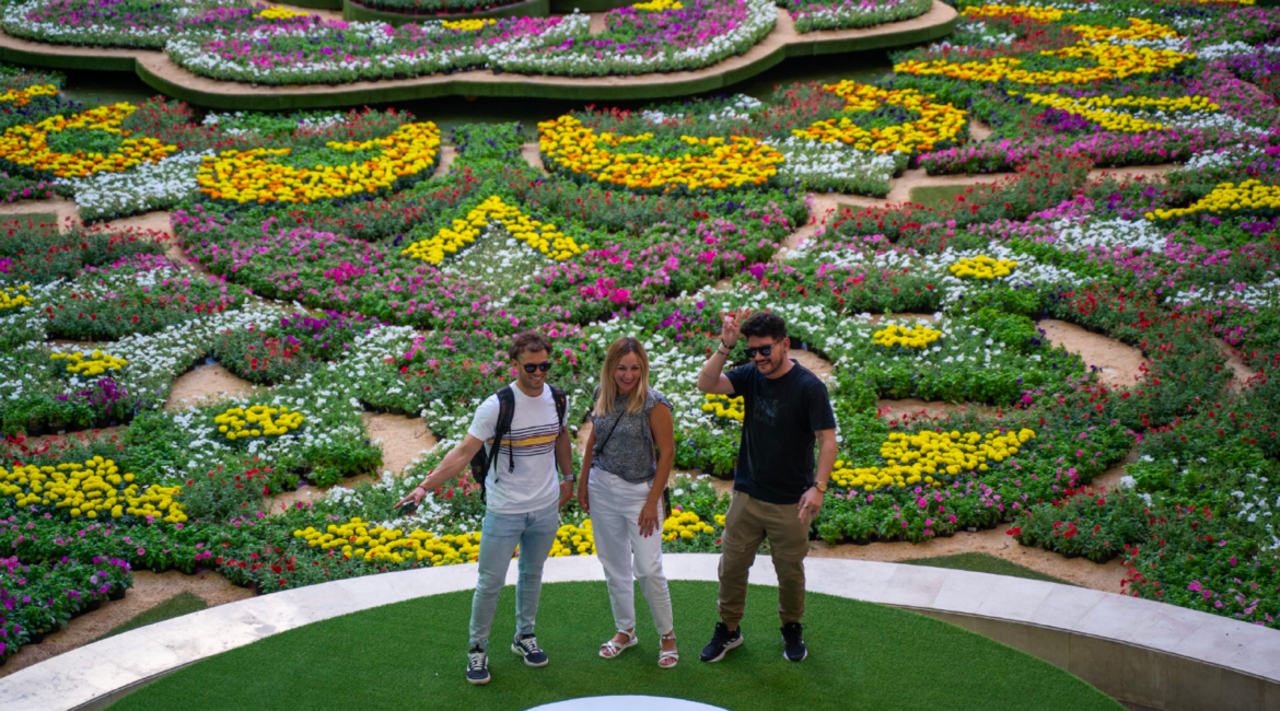 Tapete de flores en Medellín